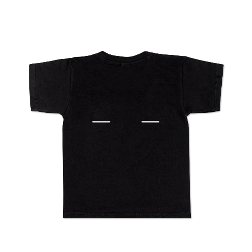 T-shirt kinderen zwart Achterkant