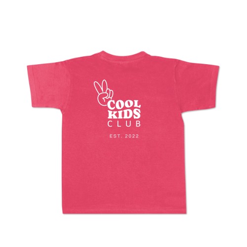 T-shirt enfant rose Arrière