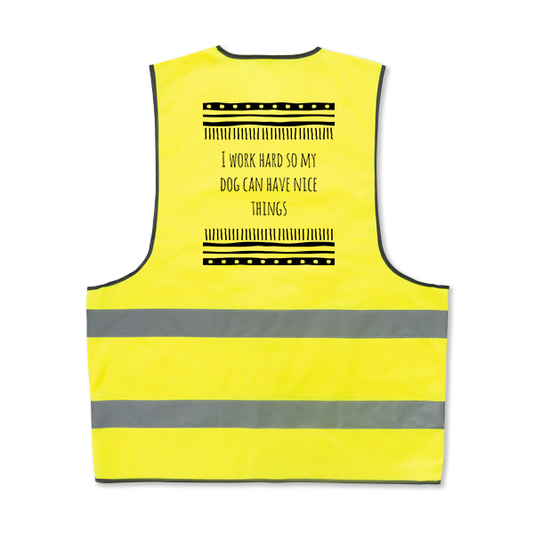 Reflective Vest Adult Personalised Back Reflective Vest Adult Personalised Back