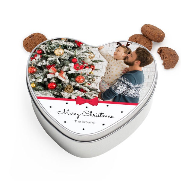 Cookie Tin Heart with Generous cookies Cookie Tin Heart with Generous cookies