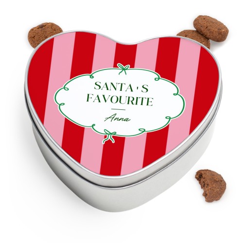 Herzförmige Keksdose mit Generous Keksen