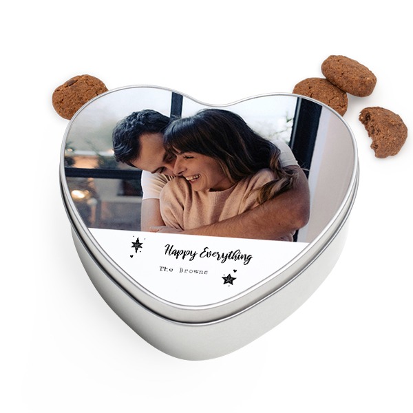 Cookie Tin Heart with Generous cookies Cookie Tin Heart with Generous cookies