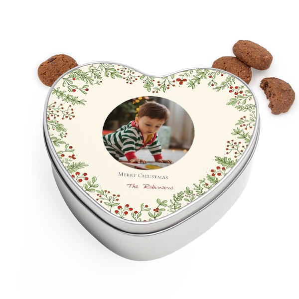 Boîte à biscuits coeur avec biscuits Generous 