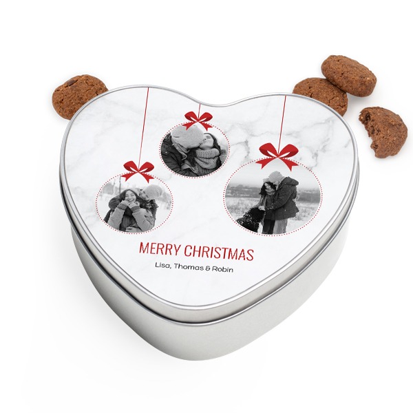 Koekjestrommel hartvormig met Generous koekjes