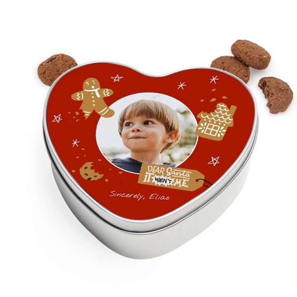 Cookie Tin Heart with Generous cookies