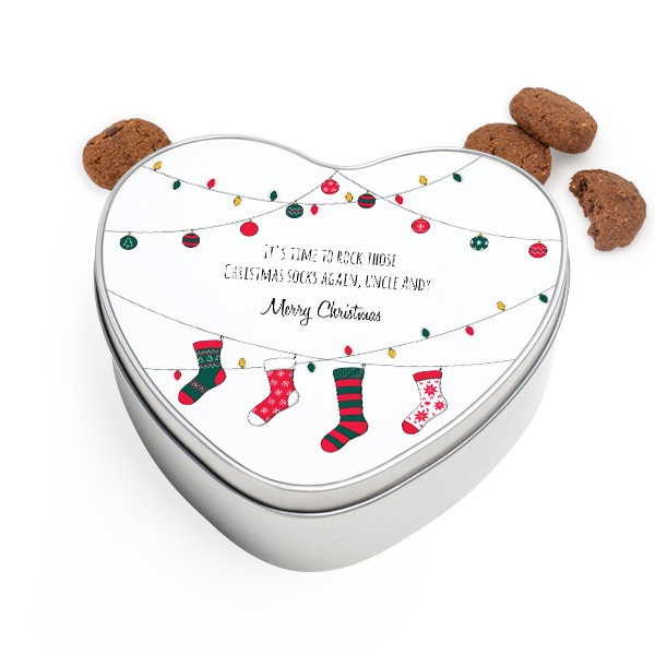 Koekjestrommel hartvormig met Generous koekjes