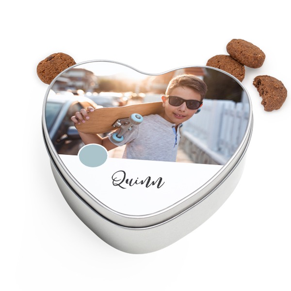 Koekjestrommel hartvormig met Generous koekjes Koekjestrommel hartvormig met Generous koekjes