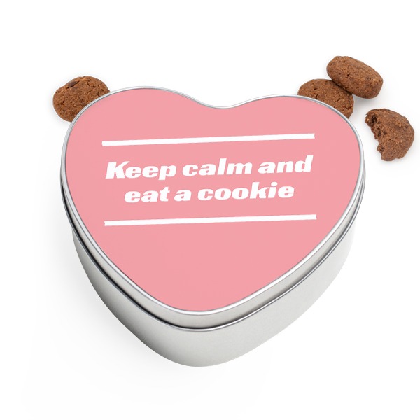 Koekjestrommel hartvormig met Generous koekjes