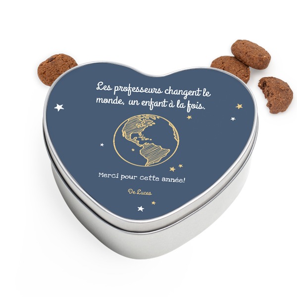 Boîte à biscuits coeur avec biscuits Generous 