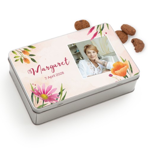 Boîte à biscuits rectangle avec biscuits Generous 