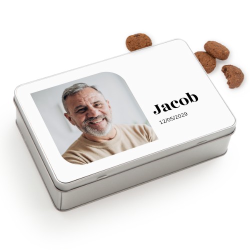 Koekjestrommel rechthoekig met Generous koekjes