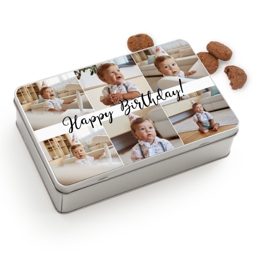 Boîte à biscuits rectangle avec biscuits Generous 