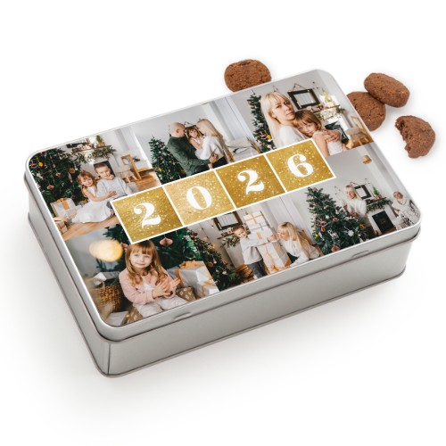 Boîte à biscuits rectangle avec biscuits Generous 