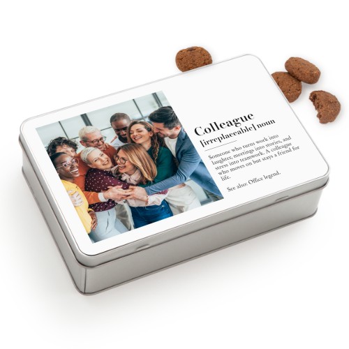 Boîte à biscuits rectangle avec biscuits Generous 