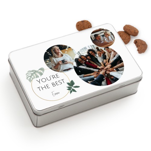 Koekjestrommel rechthoekig met Generous koekjes