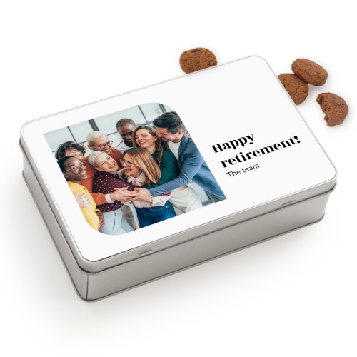 Koekjestrommel rechthoekig met Generous koekjes