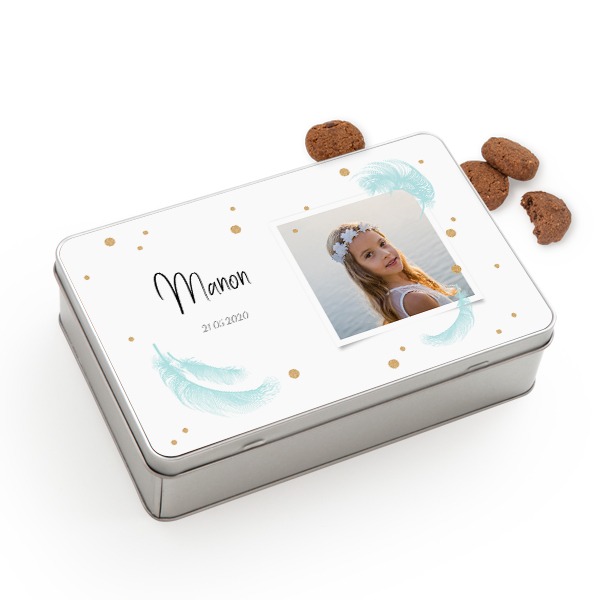 Koekjestrommel rechthoekig met Generous koekjes