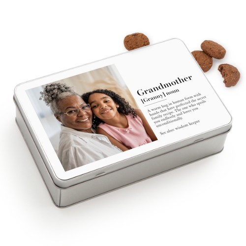 Boîte à biscuits rectangle avec biscuits Generous 