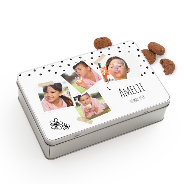 Cookie Tin Rectangle with Generous cookies Cookie Tin Rectangle with Generous cookies