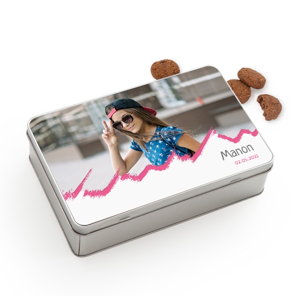 Cookie Tin Rectangle with Generous cookies Cookie Tin Rectangle with Generous cookies