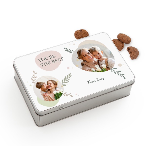 Boîte à biscuits rectangle avec biscuits Generous 