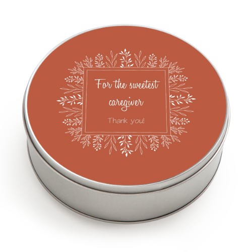 Flower Rectangle Stamp - Text Only Flower Rectangle Stamp - Text Only