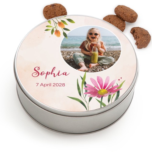 Cookie Tin Round with Generous cookies