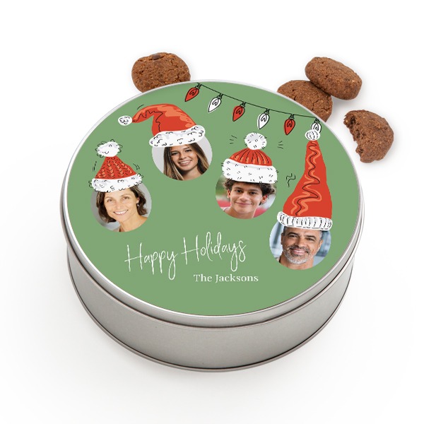 Cookie Tin Round with Generous cookies