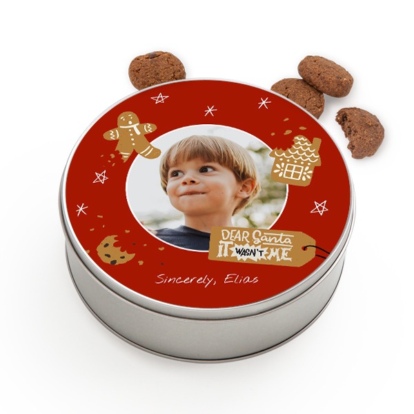 Cookie Tin Round with Generous cookies