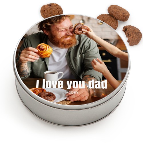 Cookie Tin Round with Generous cookies Cookie Tin Round with Generous cookies
