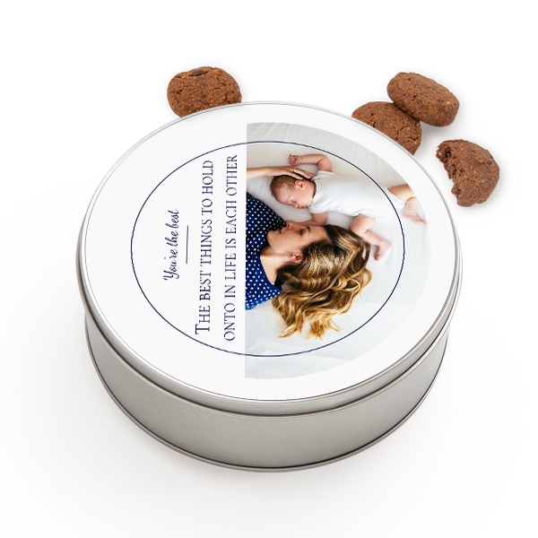 Cookie Tin Round with Generous cookies Cookie Tin Round with Generous cookies