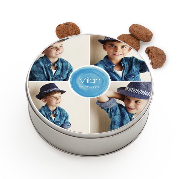 Cookie Tin Round with Generous cookies