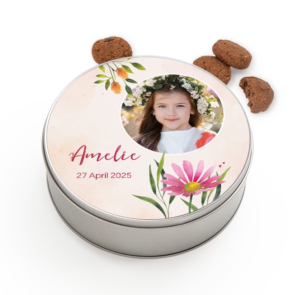 Cookie Tin Round with Generous cookies