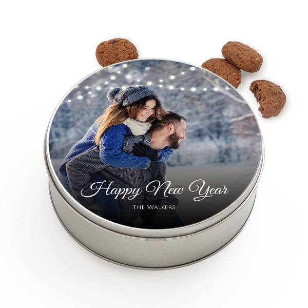 Cookie Tin Round with Generous cookies Cookie Tin Round with Generous cookies