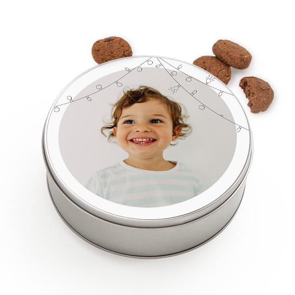 Cookie Tin Round with Generous cookies