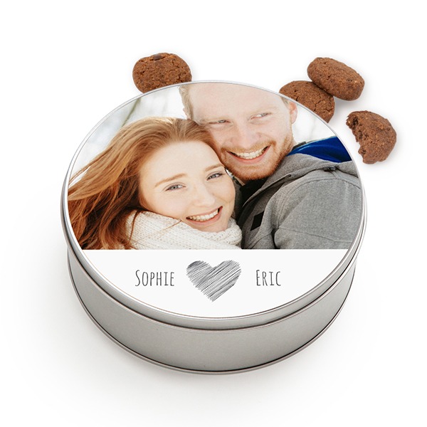 Cookie Tin Round with Generous cookies