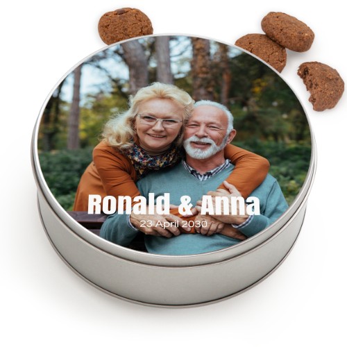 Cookie Tin Round with Generous cookies Cookie Tin Round with Generous cookies