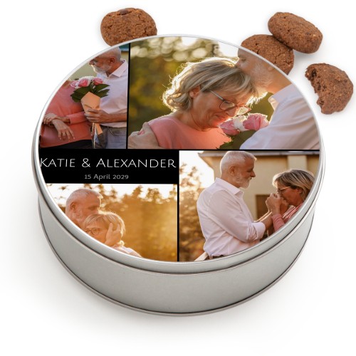 Koekjestrommel rond met Generous koekjes Koekjestrommel rond met Generous koekjes