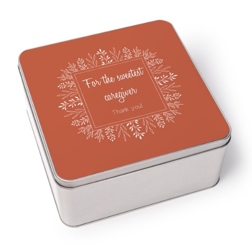 Flower Rectangle Stamp - Text Only Flower Rectangle Stamp - Text Only