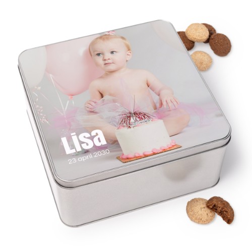 Cookie Tin Square with Generous cookies Cookie Tin Square with Generous cookies