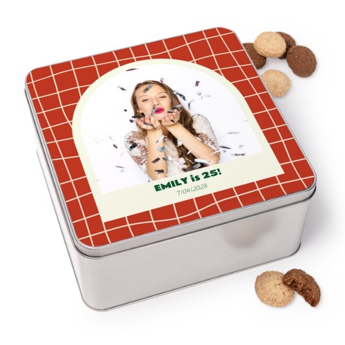 Cookie Tin Square with Generous cookies