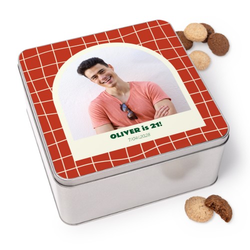 Boîte à biscuits carrée avec biscuits Generous 