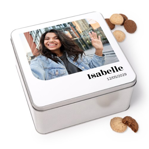 Cookie Tin Square with Generous cookies