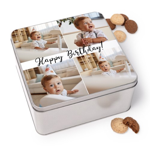 Boîte à biscuits carrée avec biscuits Generous 