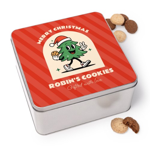 Quadratische Keksdose mit Generous Keksen