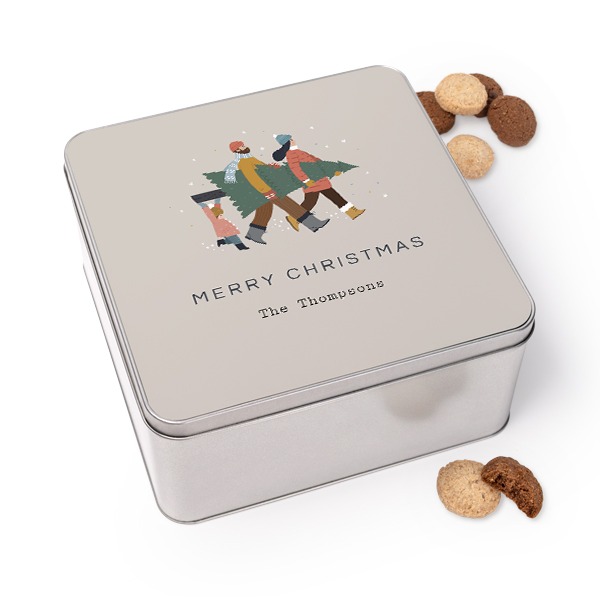 Cookie Tin Square with Generous cookies