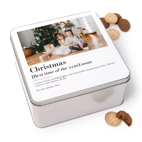 Cookie Tin Square with Generous cookies