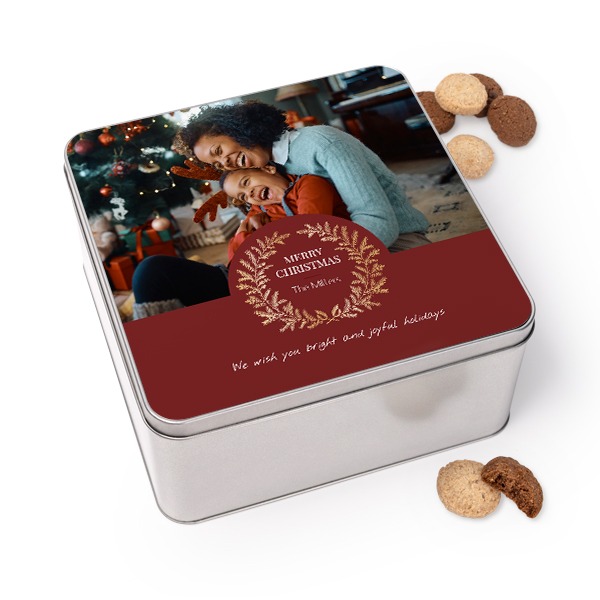 Cookie Tin Square with Generous cookies