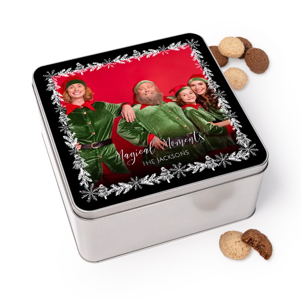 Cookie Tin Square with Generous cookies