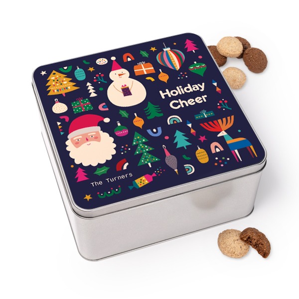 Cookie Tin Square with Generous cookies